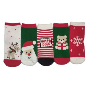 Set of 5 Christmas Socks (1-3 years)